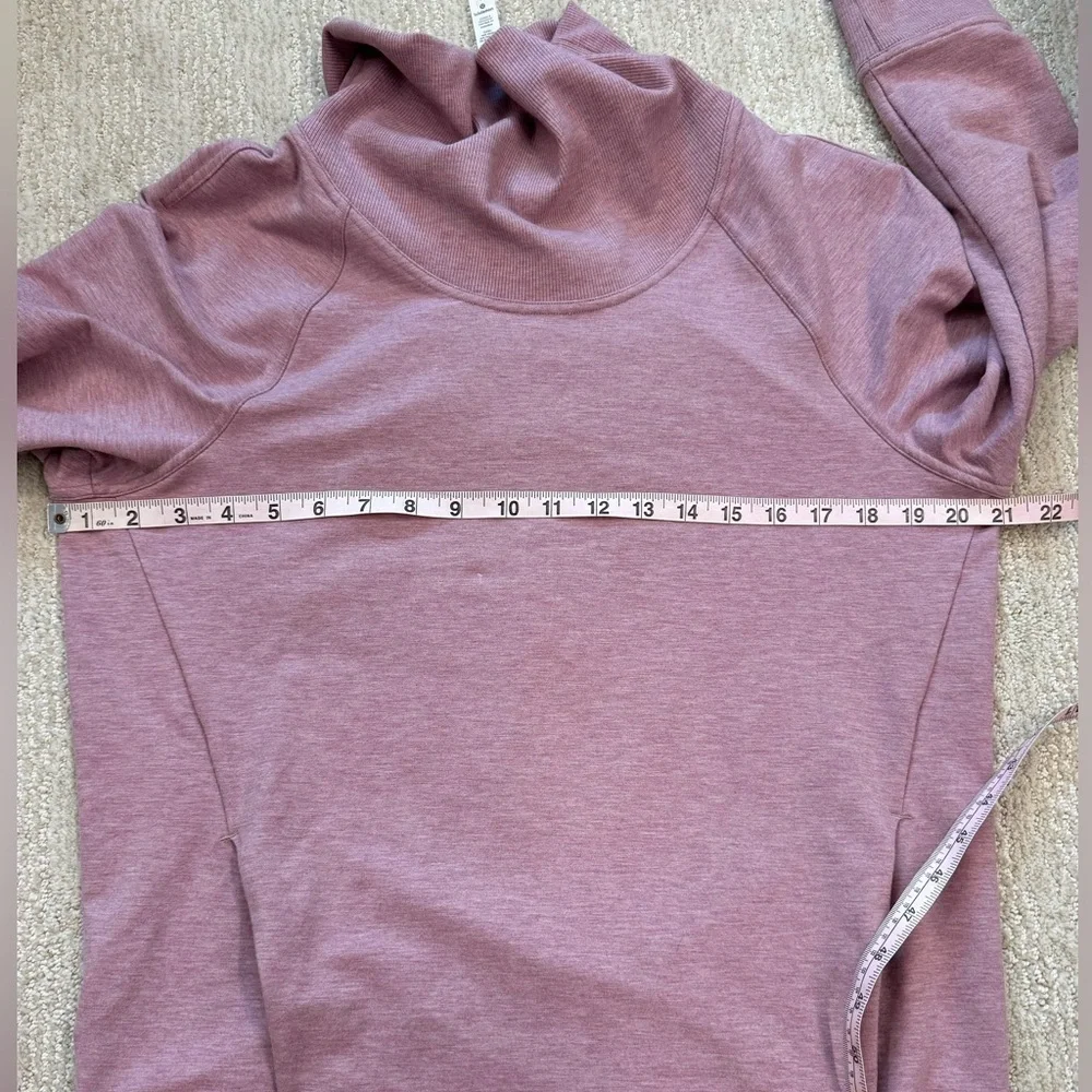 Lululemon Womens High Lines Pullover Funnel Neck Heathered Vintage Mauve Size 8